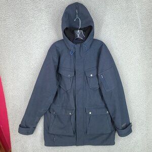 Merrell Jacket Mens Large Opti Warm Parka Coat Hooded Full Zip Blue